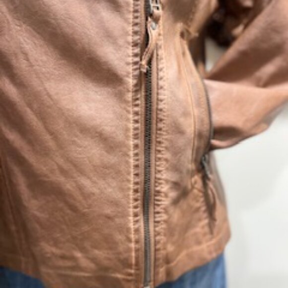 Max Studio Faux Leather Moto Jacket - Picture 4 of 6